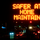 A sign reminds motorists of the Los Angeles County stay-at-home regulation in place for the next three weeks on December 1, 2020.